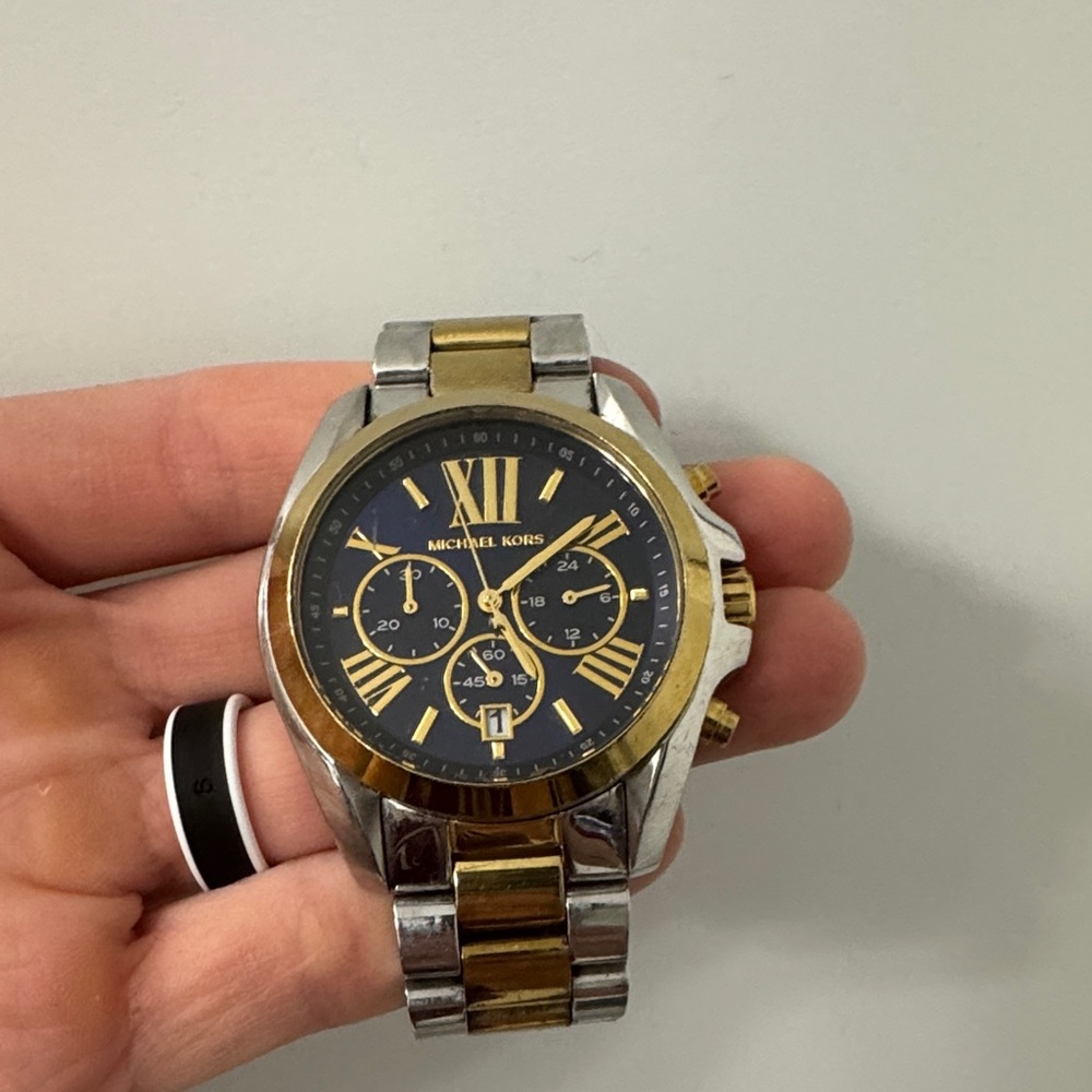 Michael Kors Gold and Silver Chronograph Watch - Picture 2 of 2